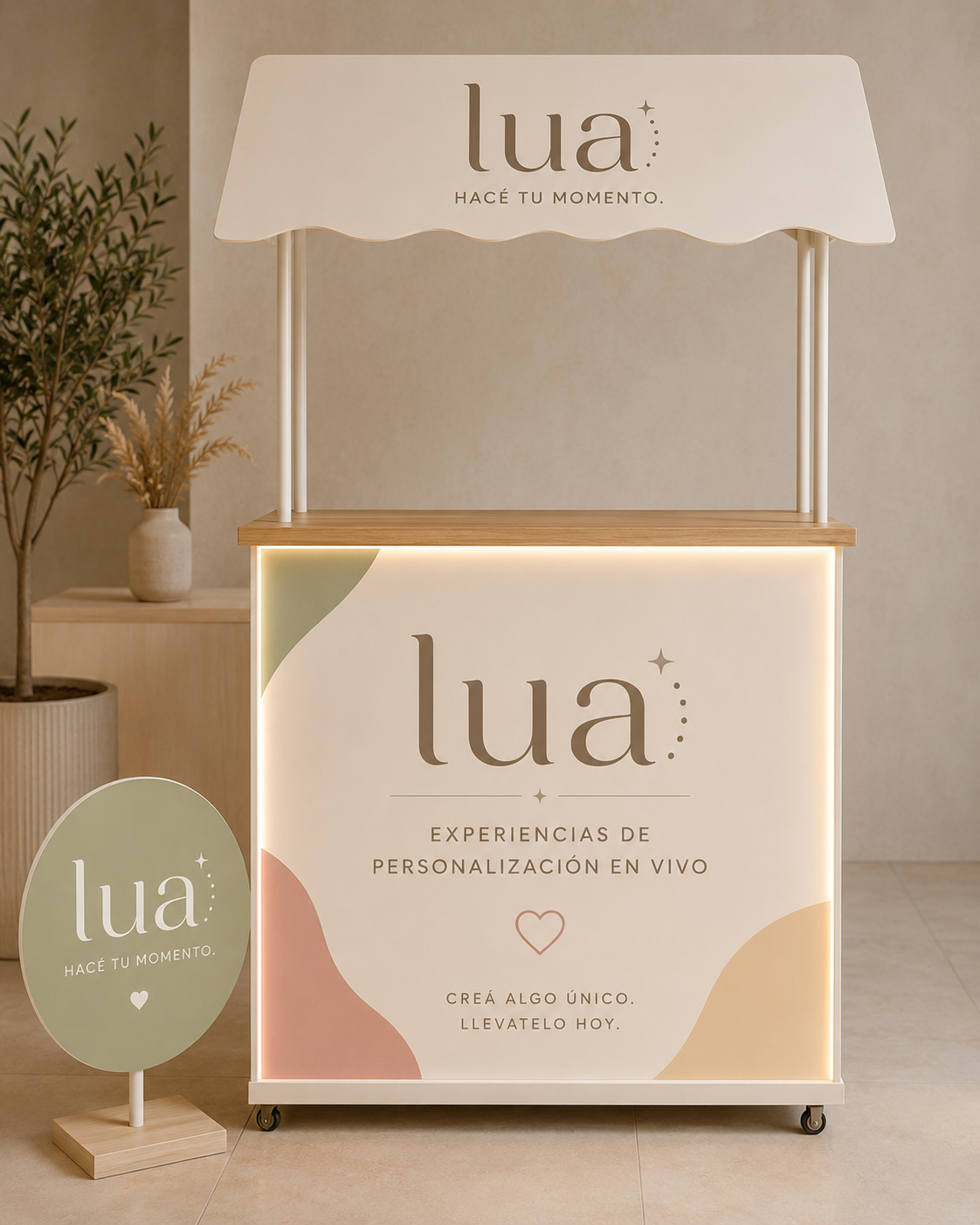 Estación de personalización en vivo LUA para eventos
